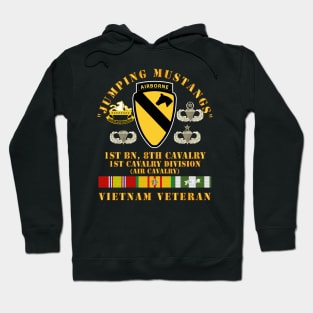 Jumping Mustangs - 1st Bn 8th Cav 1st Cav - w VN SVC Hoodie